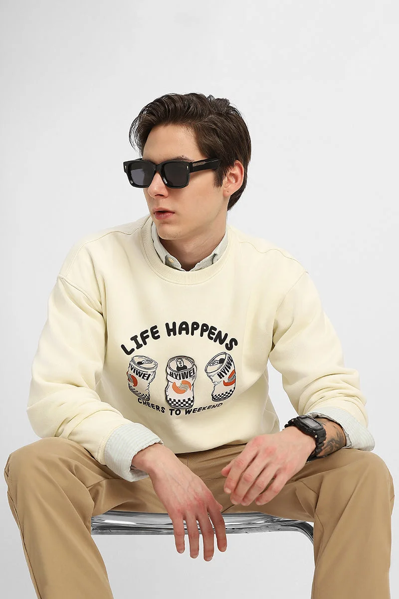SNITCH Life Happens Oversized Sweatshirt